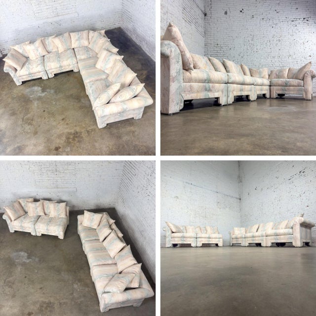 Late 20th Century Modern 5 Piece Modular Sectional Sofa Contemporary Classics Line by Drexel Heritage For Sale - Image 11 of 18