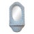 Vintage Coastal White Wicker Mirror With Shelf For Sale