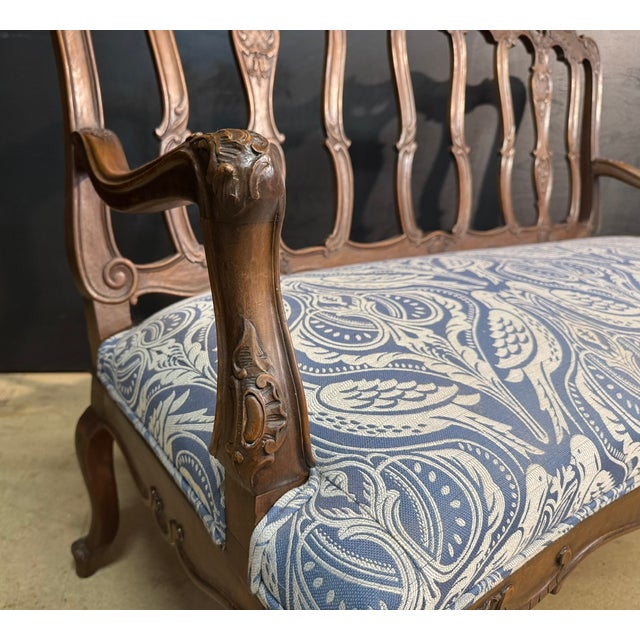 Walnut 3-Seater Couch, 1890 For Sale - Image 14 of 16
