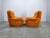 Space Age Italian Lounge Chairs in Orange Upholstery, 1970s, Set of 2 For Sale - Image 6 of 18