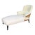 French 19th Century Chaise Longue in Muslin For Sale