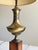 1970s Pair of Neoclassical Brass Urn Table Lamps on Wood Bases With Linen Shades in Style of Maison Jansen / James Mont For Sale In Los Angeles - Image 6 of 12