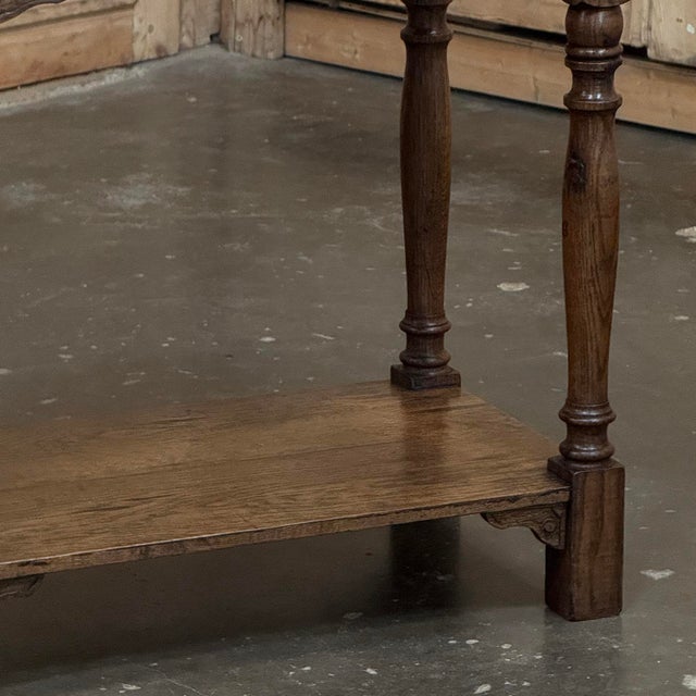 19th Century Rustic Hand Carved Oak Renaissance Revival Side Table For Sale - Image 14 of 18