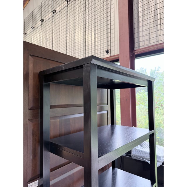 Modern Crate & Barrel Spotlight Ebony Bookcase by Mark Daniel of Slate For Sale - Image 3 of 8