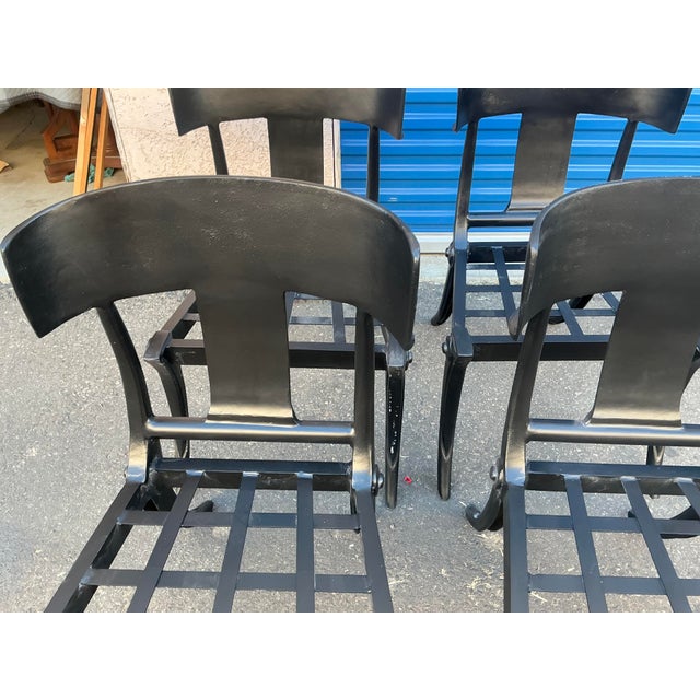 Wood 1980s Vintage Klismos Dining Chairs - Set of 4 For Sale - Image 7 of 8