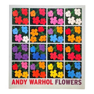 " Andy Warhol : Flowers " First Edition Lithograph Print Hardcover Pop Art Exhibition Book For Sale