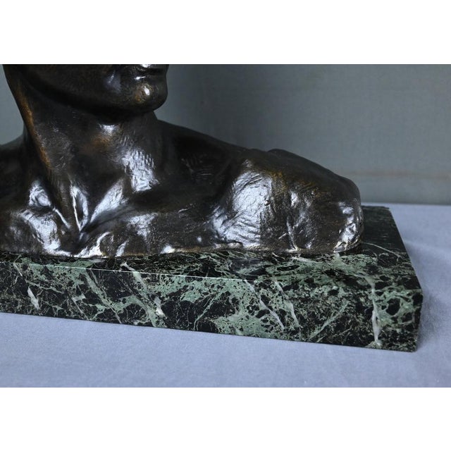 Victor Demanet, Bust of a Man, 20th Century, Bronze For Sale - Image 12 of 18