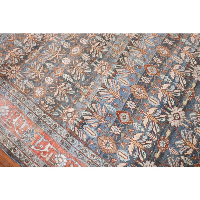 Early 20th Century Early 20th Century Persian Bibikabad Room Rug - 8' x 12'2" For Sale - Image 5 of 11