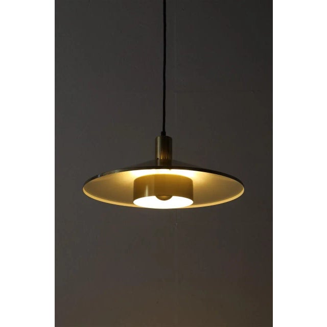 Danish Gold-Colored Hanging Lamp from Vitrika, 1970s For Sale - Image 14 of 16