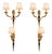 Vintage French Empire Style Torch Wall Sconces in Gilt Bronze, 1950s, Set of 4 For Sale