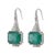 Natural zambian Emerald diamond earring in 18k gold For Sale - Image 17 of 18