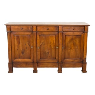 Early 19th Century French Directoire Period Walnut Lyonnaise Enfilade Buffet For Sale
