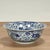 Enchanting large Chinese blue and white porcelain bowl, with classic form, having a hand decorated aquatic scene with fish...