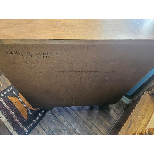 Mid 20th Century American of Martinsville Highboy Dresser For Sale - Image 9 of 14