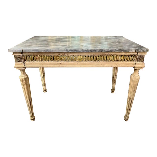 Italian Neo-Classical Marble Top Console For Sale