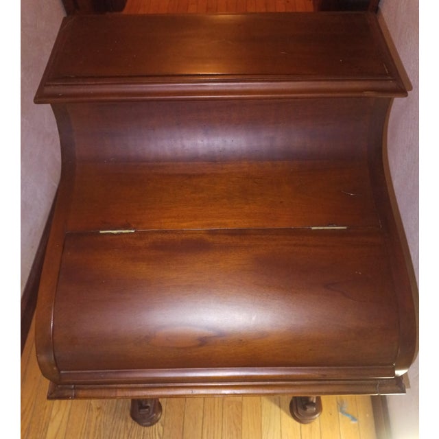 Quality craftsmanship and decorative design on the front side of the legs make this piece functional or just help fancy up...