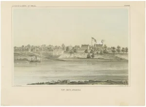 Fort Smith in Arkansas, 19th Century, Lithograph on Paper