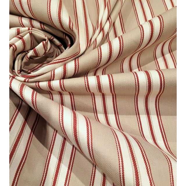 Ralph Lauren "Armagnac" Reversible Linen Blend Ticking Stripe- 5 Yards For Sale - Image 9 of 10