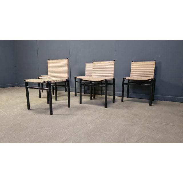 Wood Mastro Dining Chairs by Afra & Tobia Scarpa for Molteni, 1980s, Set of 6 For Sale - Image 7 of 18
