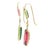 2020s Talia Jade Pink Green Tourmaline 14k Gold Drop Earrings, Pair For Sale - Image 5 of 9