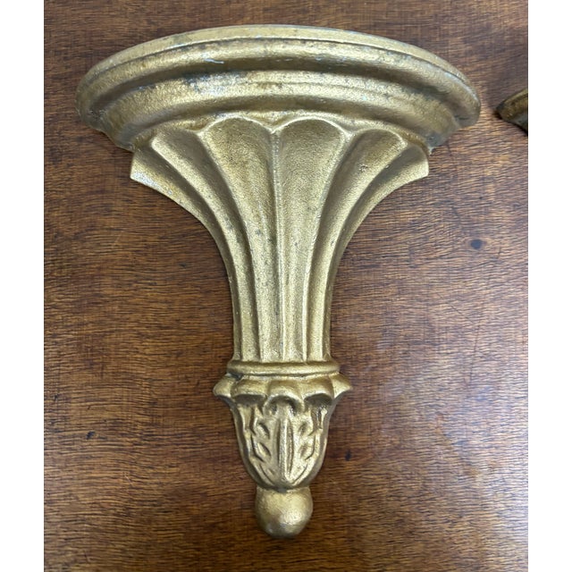 Neoclassical Vintage Hoda H050 Neoclassical Style Wall Shelves Corbels - Pair For Sale - Image 3 of 10