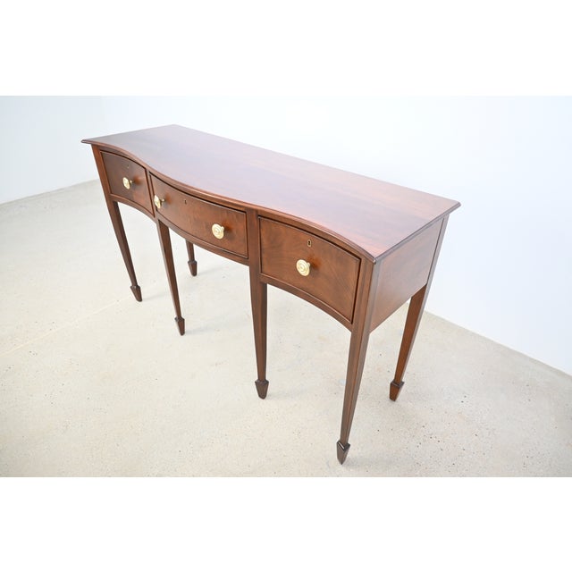 Wright Table Co. Federal Mahogany Bowfront Sideboard Buffet | Newly Refinished For Sale In South Bend - Image 6 of 17
