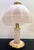 Lamp of the 1950s/60 by F. Fabbian in Murano glass in perfect condition of pink glass latch. Dimensions: height 42 cm Hat...
