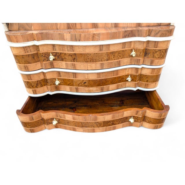 Venetian Style Walnut Desk with Drop-Leaf Door For Sale - Image 12 of 14