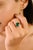 Georgian Era Inspired Button Back Set 2.37 Ct Emerald Heart Ring Size 6 in 18k Gold For Sale In New York - Image 6 of 17
