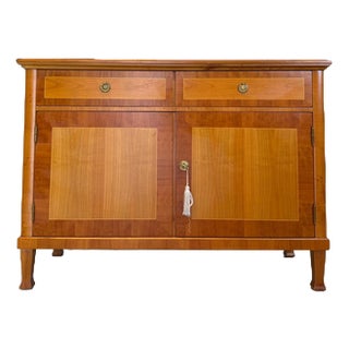 Biedermeier Sideboard in Cherrywood Veneer, 1980s For Sale