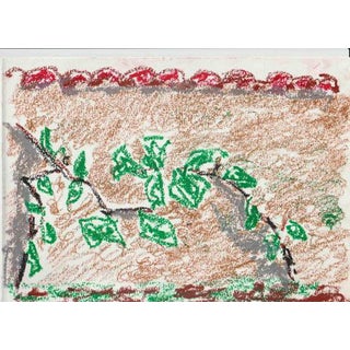 Alfredo Pizzi, Composition 4 Abstract Drawing, Oil Pastel on Canson Paper For Sale