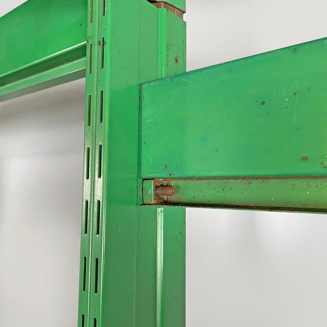 Italian Modern Green Metal Bookcase, 1970s, Set of 4 For Sale - Image 14 of 18