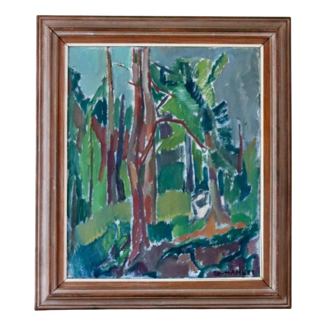 Sven Hamlet, Öjersjö, 1952, Oil on Canvas, Framed For Sale