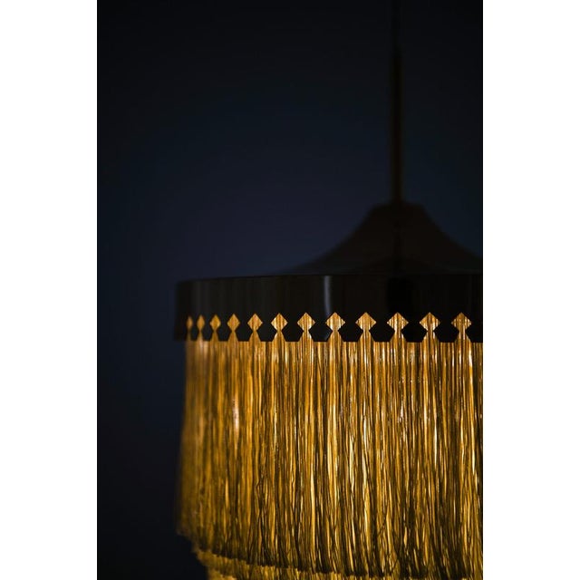 Hanging Lamp in Brass with Silk Fringes by Hans-Agne Jakobsson, 1965 For Sale - Image 6 of 7