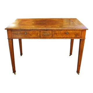 Late 19th Century Continental Walnut Writing Table Desk For Sale