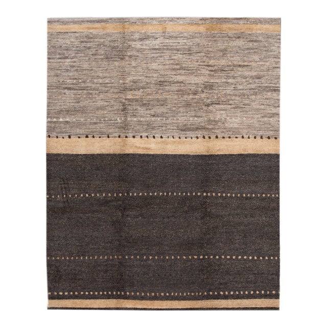 Modern Abstract Tibetan Room Size Wool Rug For Sale