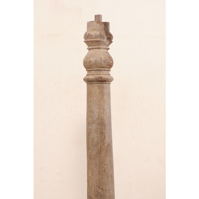 19th Century 19th Century British Colonial Tapered Wood Column on Stand For Sale - Image 5 of 11