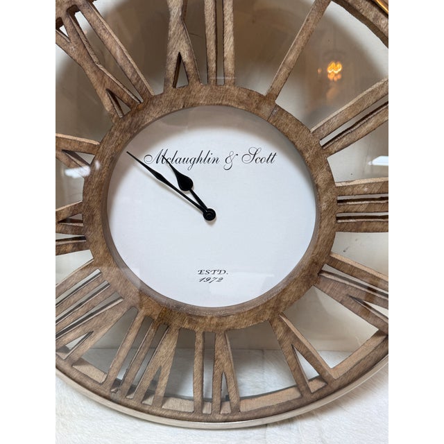 Traditional McLaughlin & Scott Vintage Inspired Wall Clock For Sale - Image 3 of 12