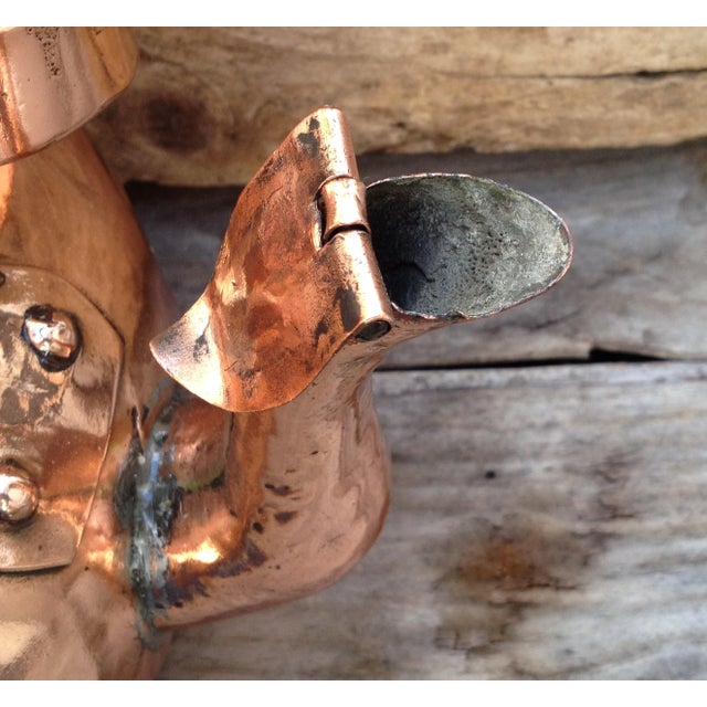 Large 19th C. Copper Water Kettle Pot Dovetailed For Sale - Image 4 of 8
