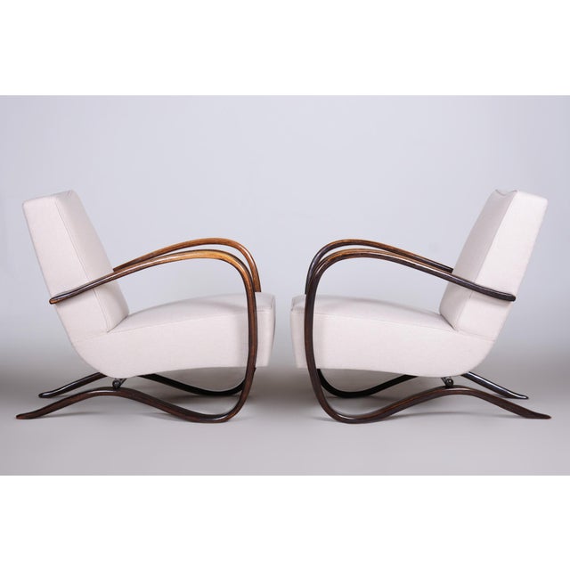 Art Deco H-269 Armchairs by J. Halabala for Up Závody, Czech, 1930s, Set of 2 For Sale - Image 9 of 15
