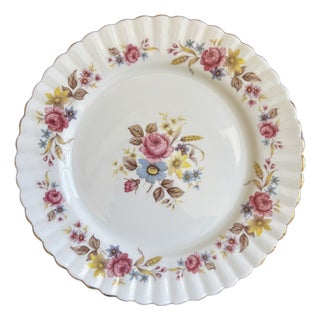 Vintage English Bone China Decorative Dessert Plate For Sale
