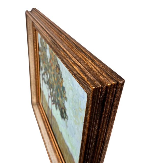 Textural Serenity: Jacobson's Three Little Trees. Oil Painting For Sale - Image 10 of 13