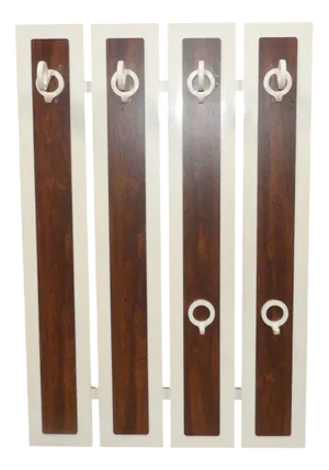 Space Age White-Brown Coat Rack