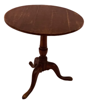18th Century English Oak Tilt Top Tea Table on Tripod Legs
