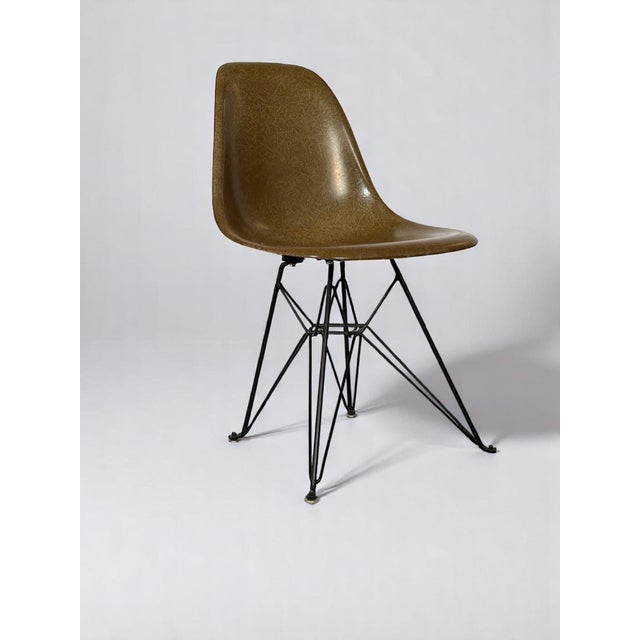 Canary Yellow Modernica Case Study Fiberglass Eiffel Side Chairs - Set of 4 For Sale - Image 8 of 9