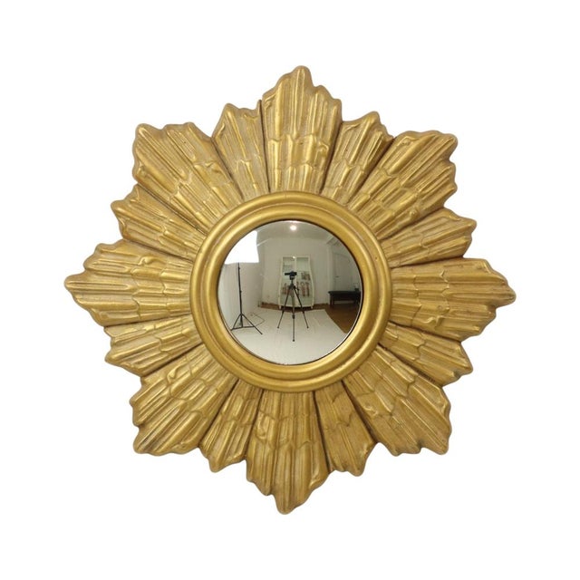 Convex Gilt Sunburst Mirror, 1960s For Sale - Image 16 of 16