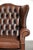 English Brown Cowhide Chesterfield Wing Lounge Chair For Sale - Image 9 of 13