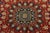 Kashan Rug 7’1” X 10’10” Red Wool Vintage Traditional Hand-Knotted Carpet For Sale In Philadelphia - Image 6 of 14