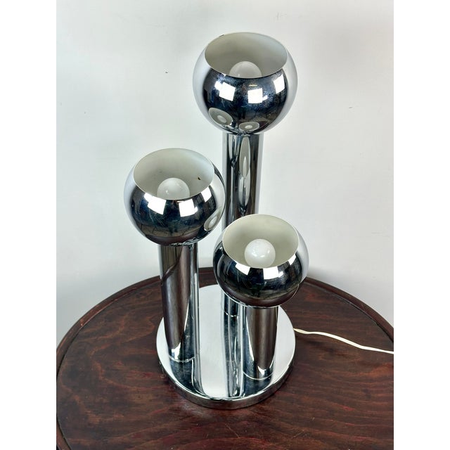 Vintage Space Age Chrome Table Lamp, 1970s For Sale - Image 6 of 13