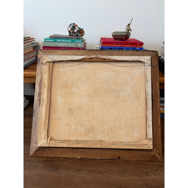 Vintage Original & Signed Tropical Fruit Still Life Oil Painting in Hand Carved Wood Frame For Sale - Image 12 of 14